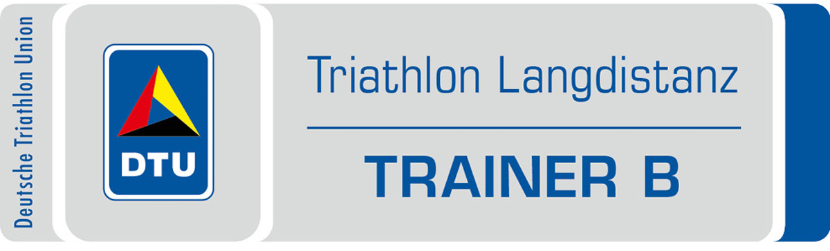 DTU Lizenz für Triathlon Langdistanz Trainer B der Deutschen Triathlon Union Ausweis der Deutschen Triathlon Union (DTU) für einen Langdistanz Trainer B mit DTU-Logo